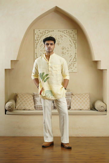 Ivory Heritage Printed Kurta Shirt
