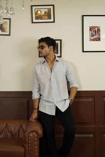Ivory Stitch Detail Shirt