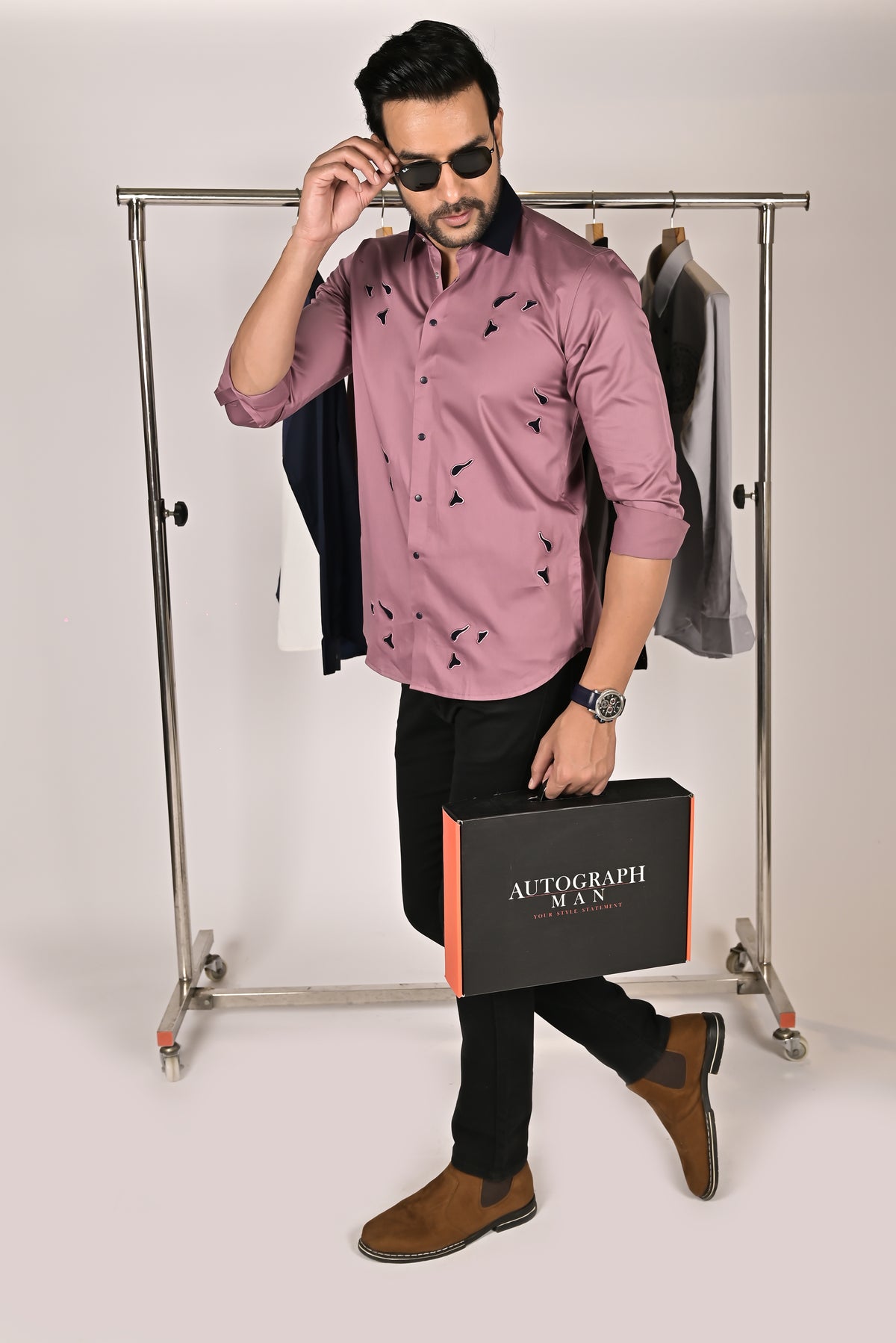 Plum Appliqué Shirt