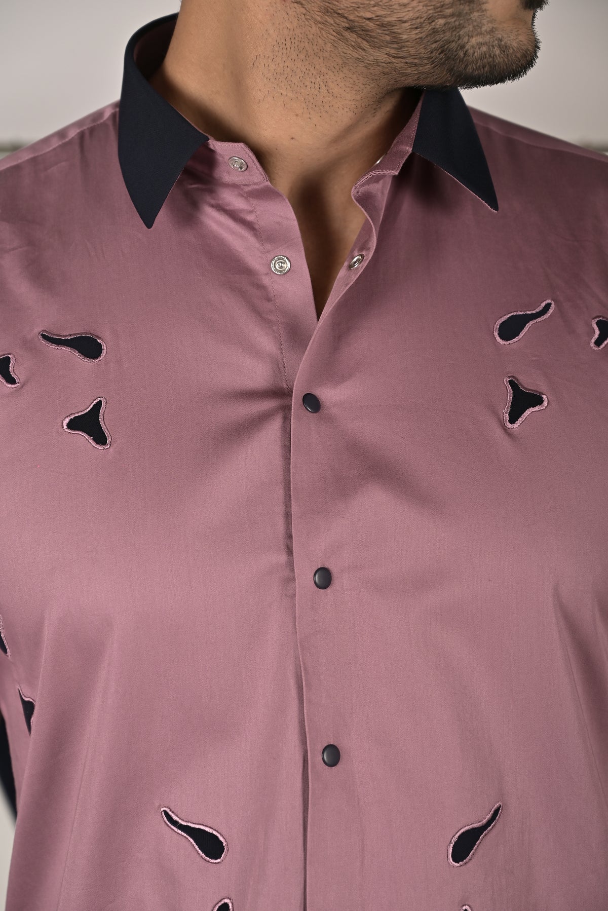Plum Appliqué Shirt