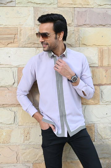 Lilac Striped Shirt