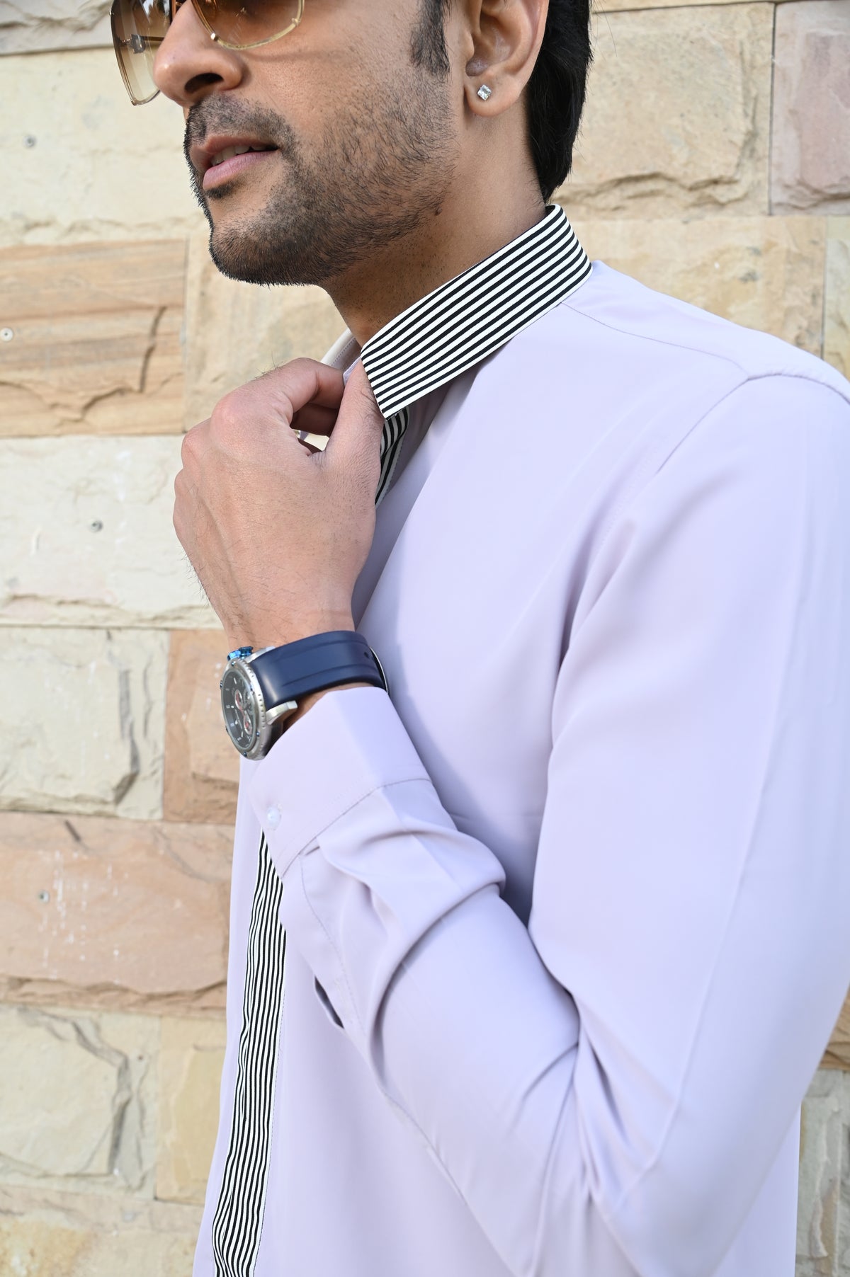 Lilac Striped Shirt