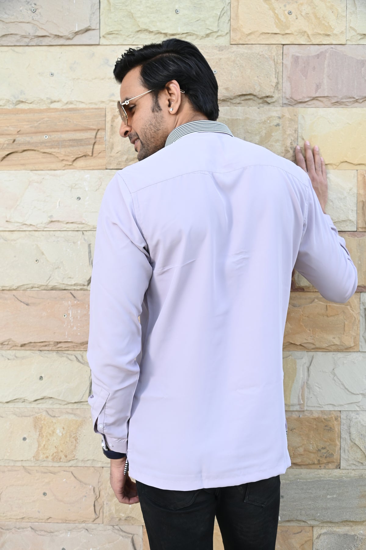 Lilac Striped Shirt