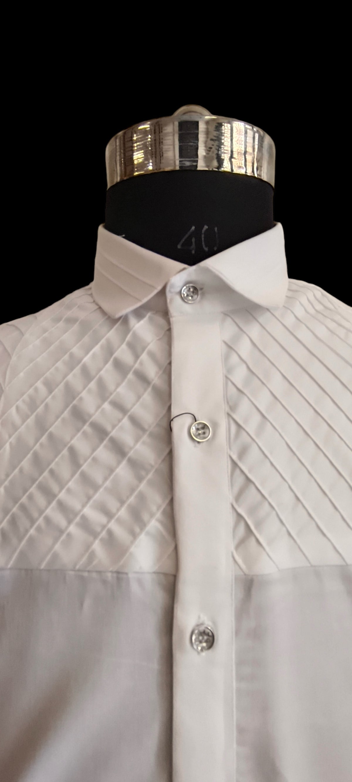 Diagonal Pintuck Formal Shirt