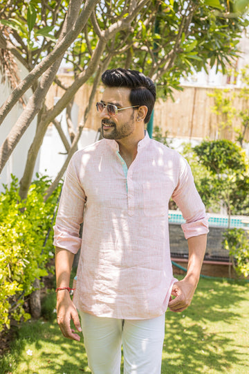 Peach Short Kurta