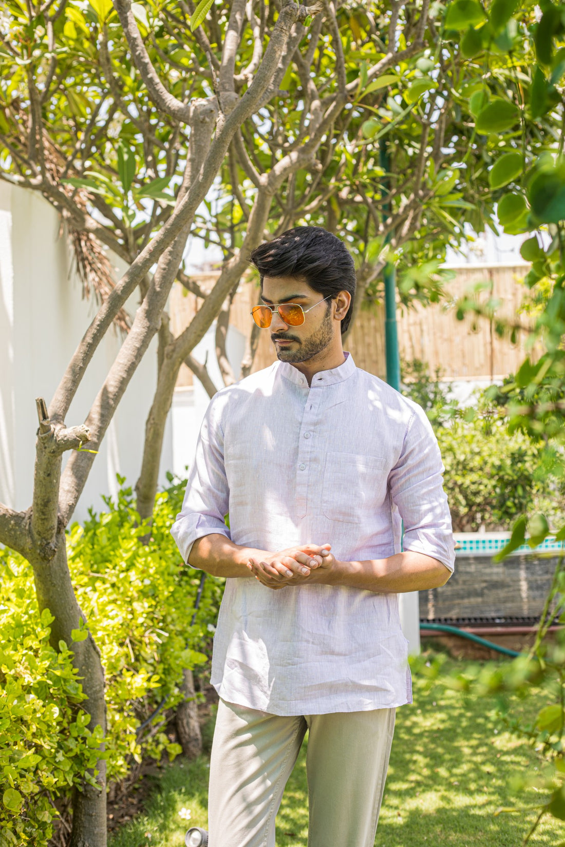 Lavender  Short Kurta