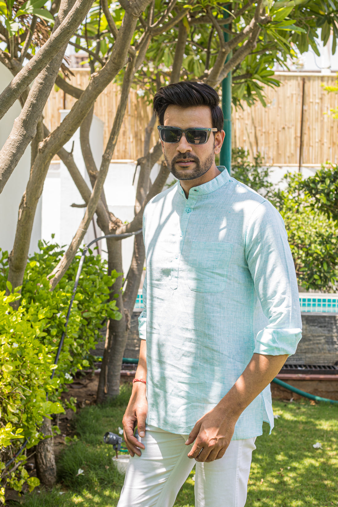 Aqua Blue Short Kurta