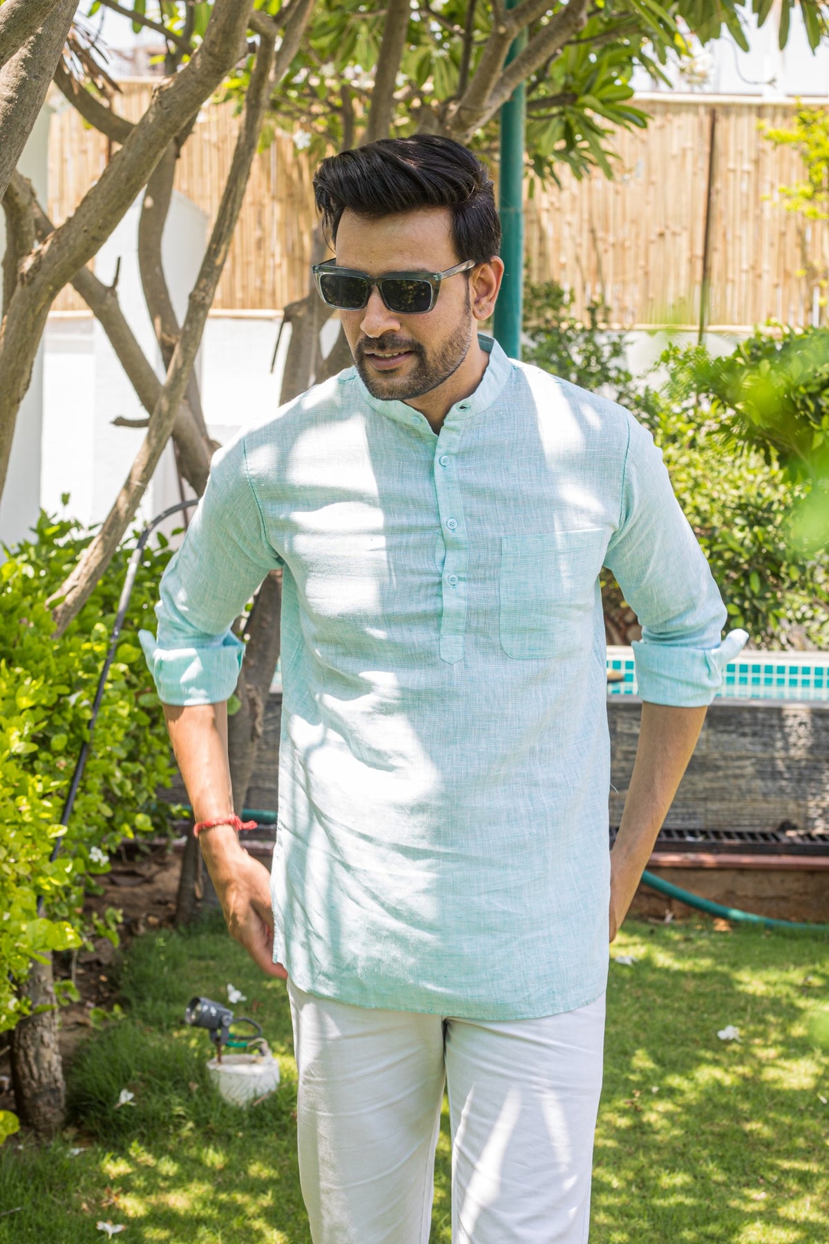 Aqua Blue Short Kurta