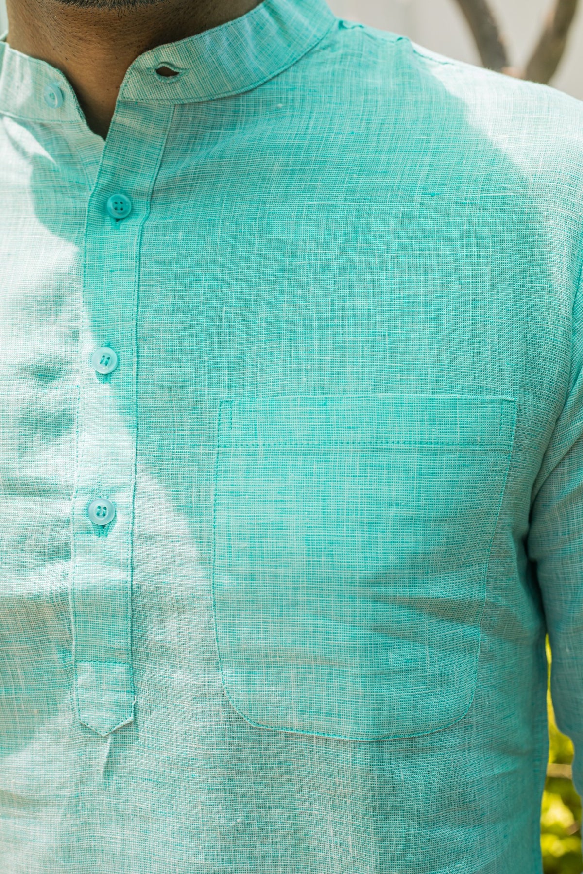 Aqua Blue Short Kurta