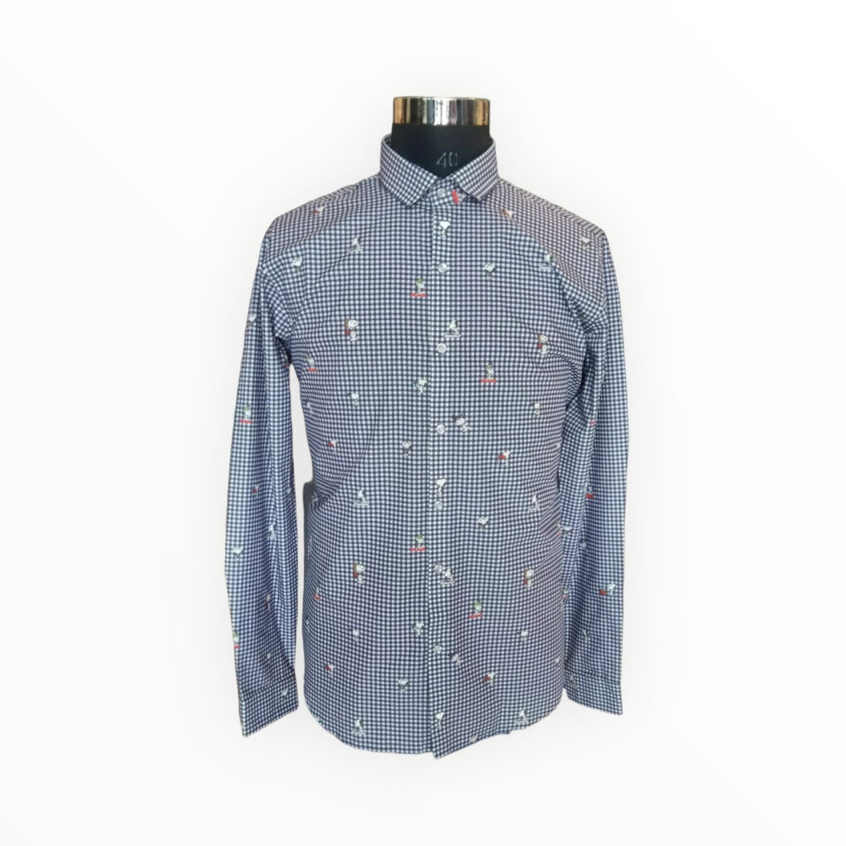 Checks Shirt with dog print
