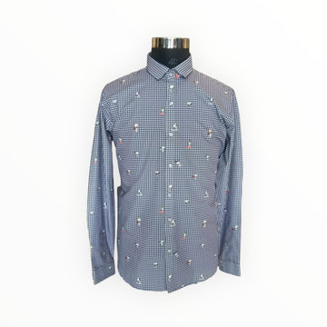 Checks Shirt with dog print