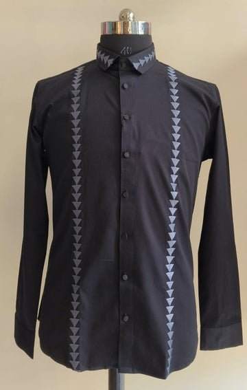 Navy Blue Triangle Shirt