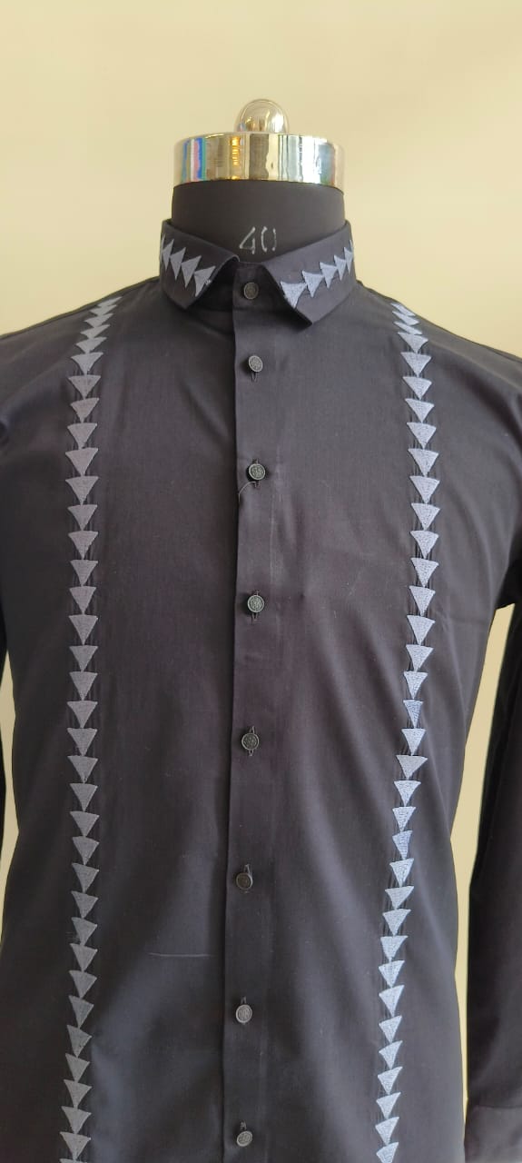 Navy Blue Triangle Shirt