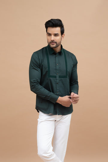Emerald Green Satin Yoke