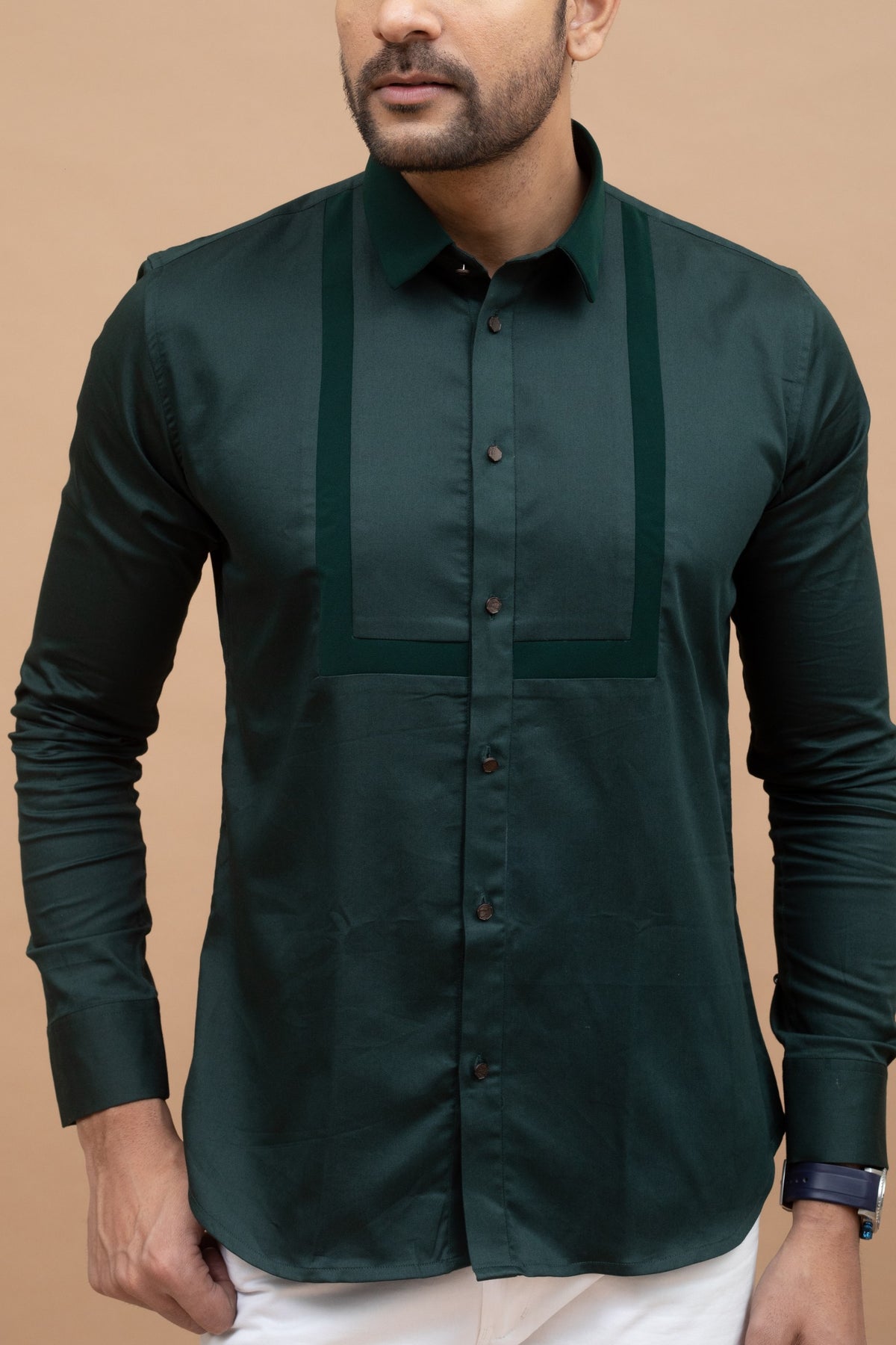 Emerald Green Satin Yoke