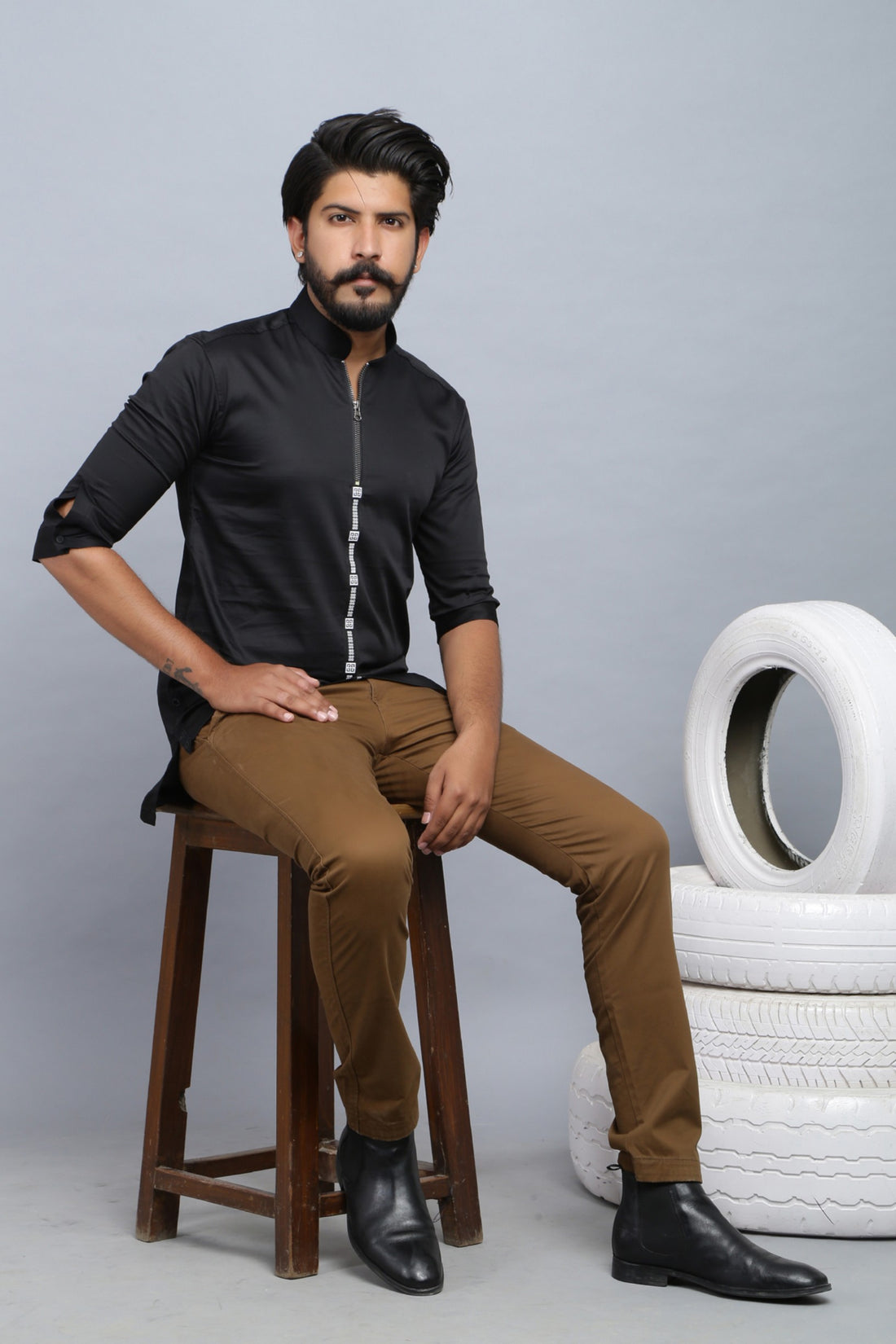 Black Zipper shirt