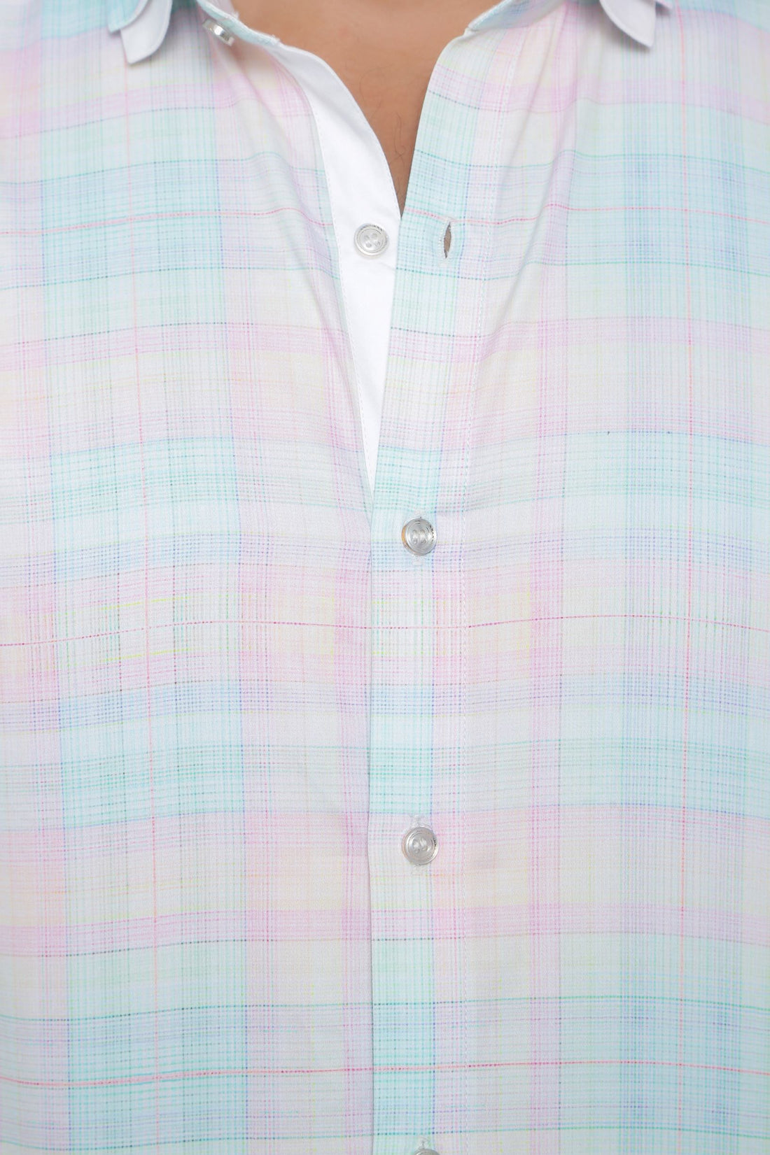 Green & Pink Checkerboard Shirt